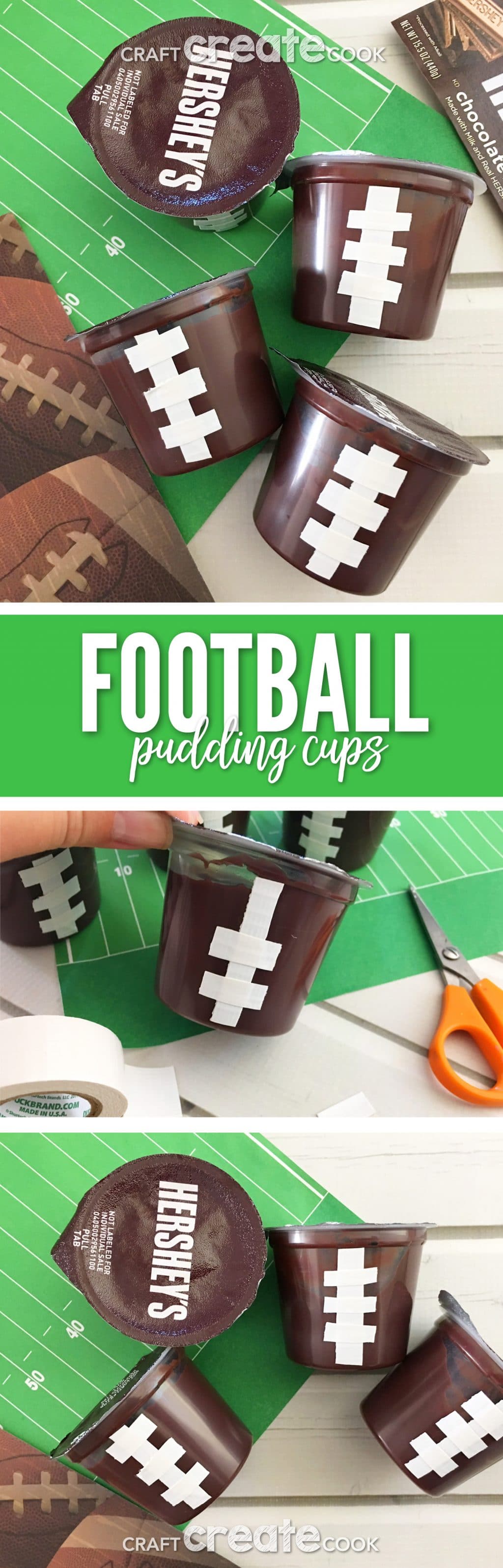Easy To Make Football Pudding Cups Craft Create Cook