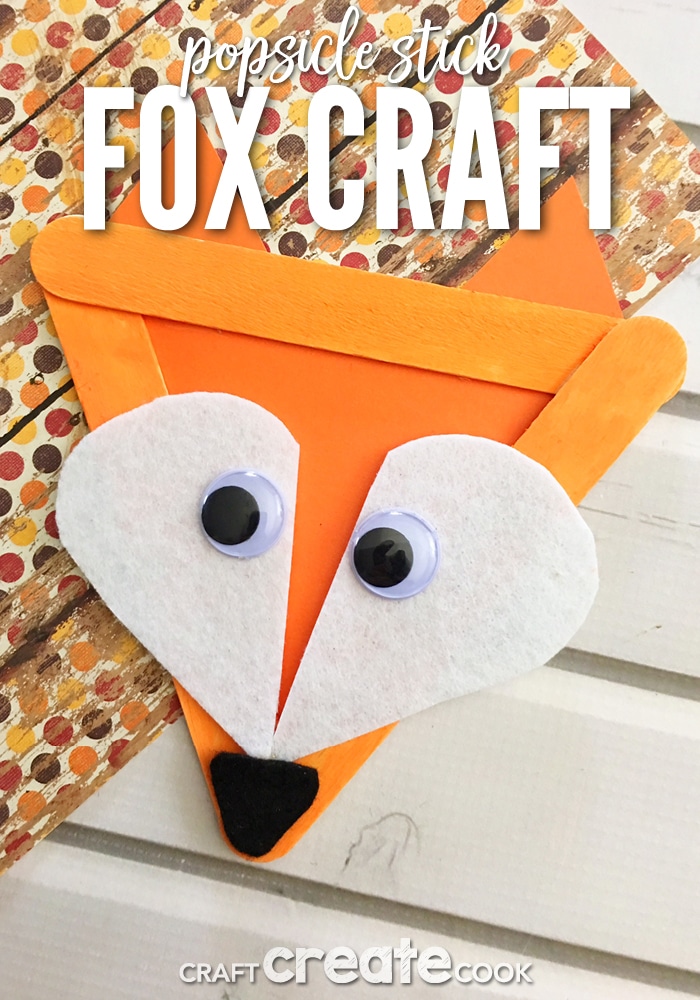 Our Popsicle Stick Fox Craft is easy to make and makes you think of all those adorable woodland animals.