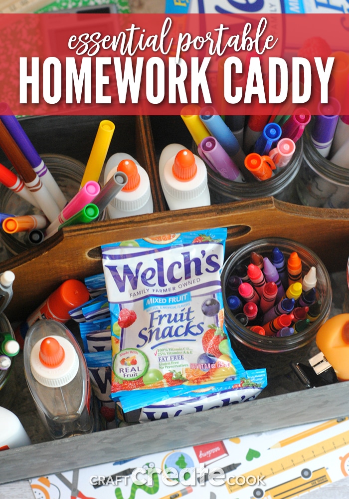 This essential homework caddy is perfect for back to school! 