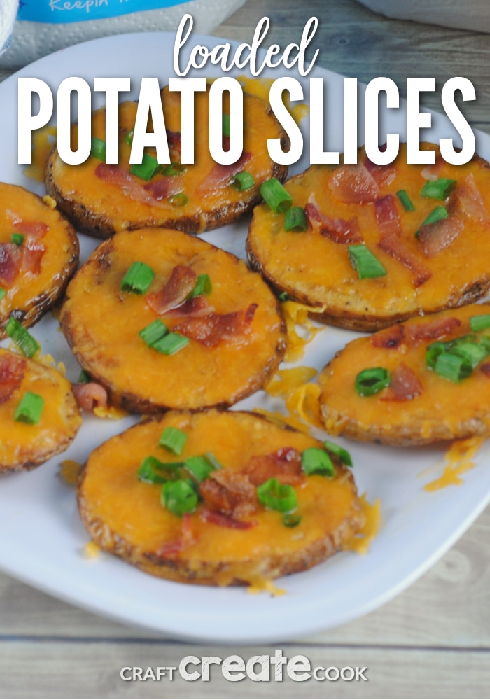 Loaded Potato Slices are the perfect appetizer or snack for game day!