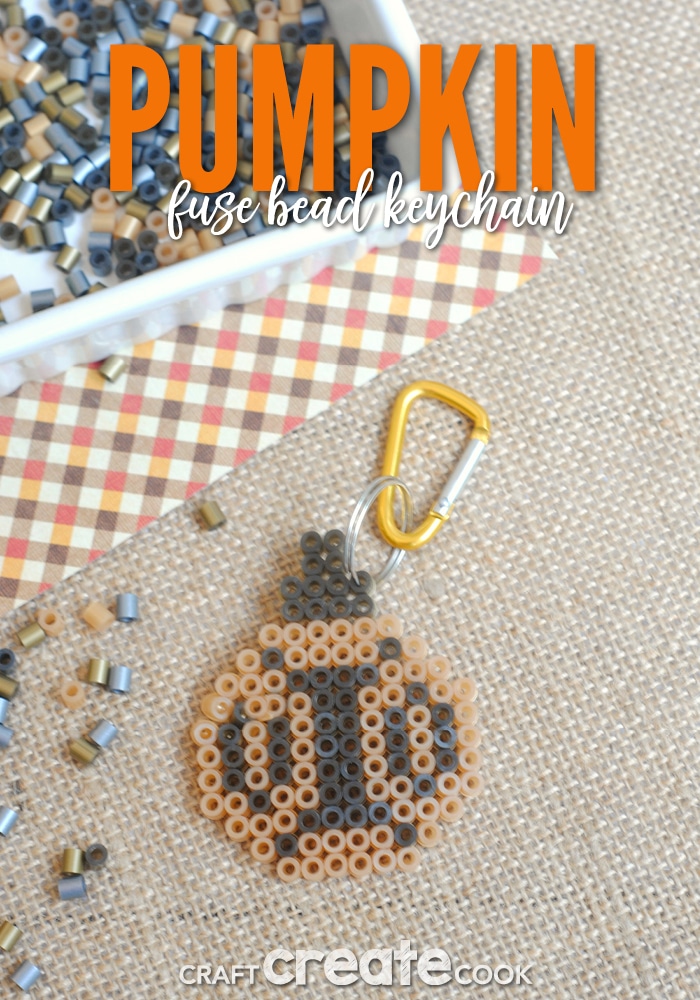 This pumpkin keychain is easy to make and a fun fall project for the kids!