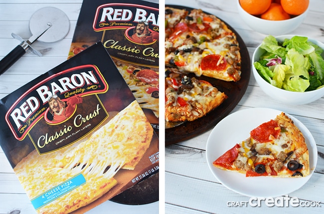 Stop pulling your hair out and start a simple mealtime with Red Baron® Pizza.