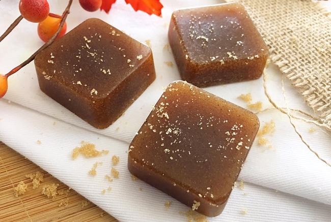 Pumpkin Sugar Scrub Bars are a great way to have you skin feeling smooth with a Fall scent of pumpkin.