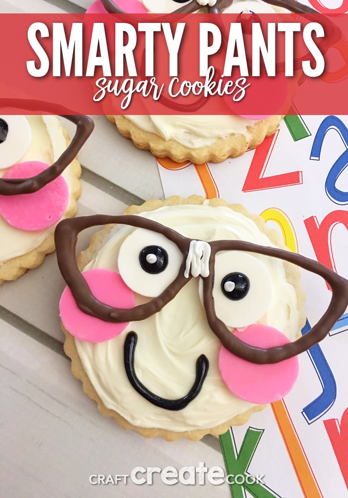 "Smart Cookie" Sugar Cookies are the perfect back to school treat for your kids first day of school.