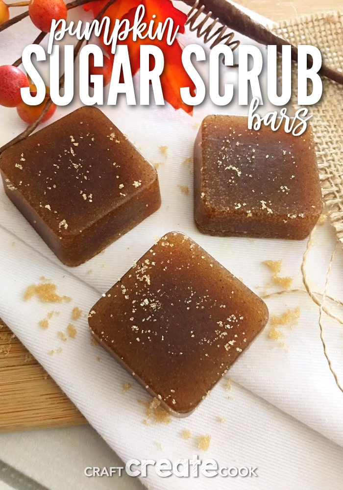 Pumpkin Sugar Scrub Bars are a great way to have your skin feeling smooth with a Fall scent of pumpkin.