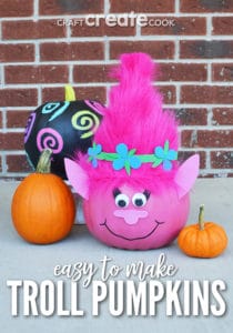 Troll Pumpkins to make for Halloween - Craft Create Cook