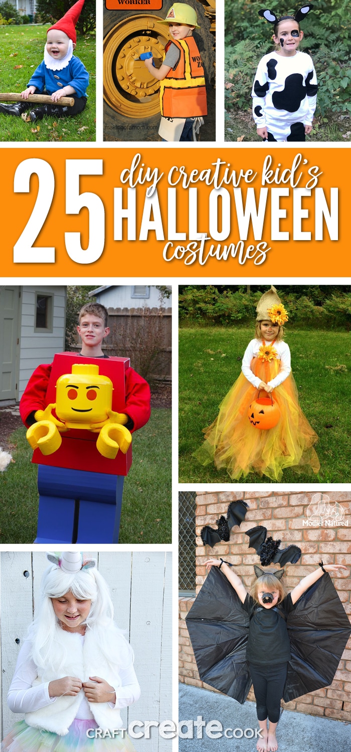 Our list of 25 DIY Creative Kids Halloween Costumes is perfect for Halloween!