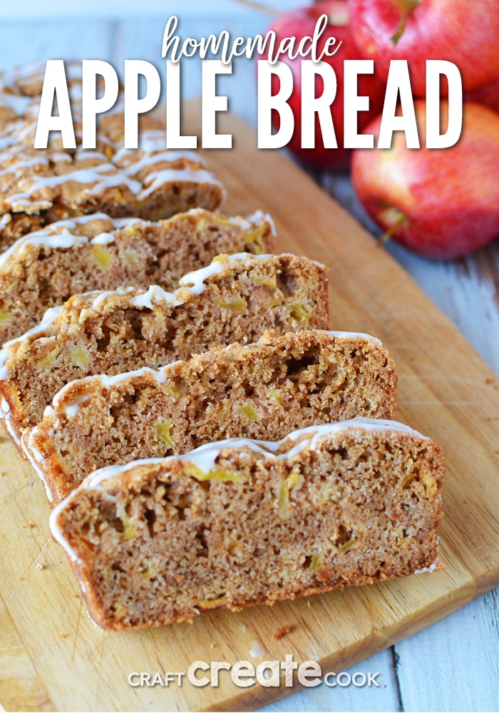 This dense apple bread is easy to make and will make your house smell amazing.