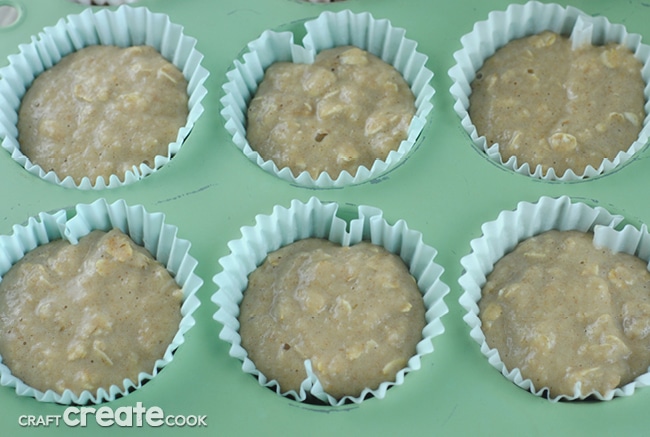 Apple Oat Muffins are great for snacking or a quick healthy breakfast.