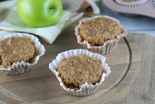 Apple Oat Muffins are great for snacking or a quick healthy breakfast.