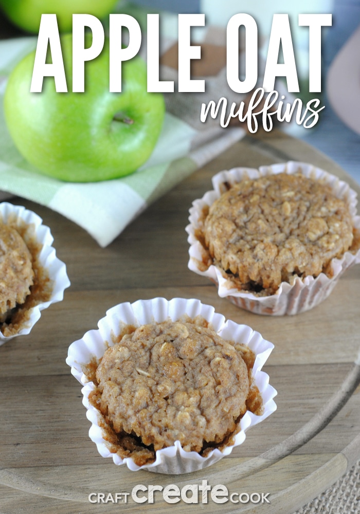 Apple Oat Muffins are great for snacking or a quick healthy breakfast.