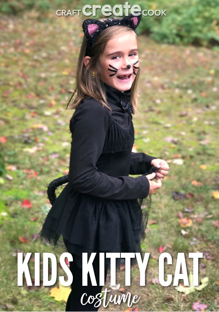 This DIY Kids Kitty Cat Costume is perfect for any last minute parent!