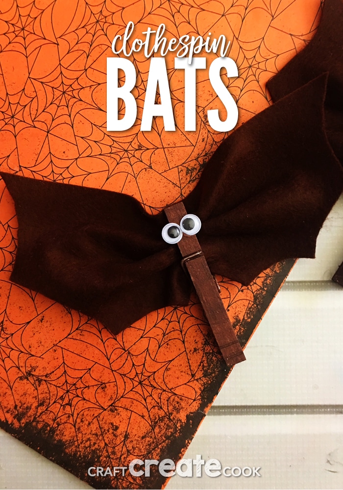 This Clothespin Bat Craft is a perfect easy craft for Halloween!