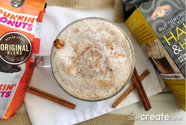 Our Snickerdoodle Latte smells and tastes like Fall, it's a perfect combination of coffee and cream that will warm you right up.