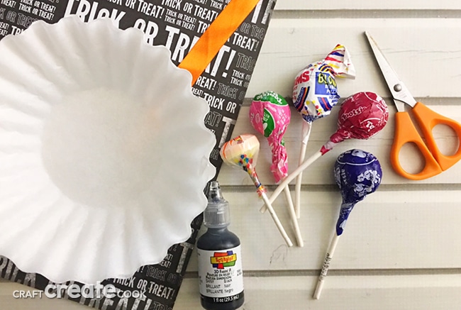 These Coffee Filter Ghost Suckers are so easy to make and great for Trick-or-Treaters.