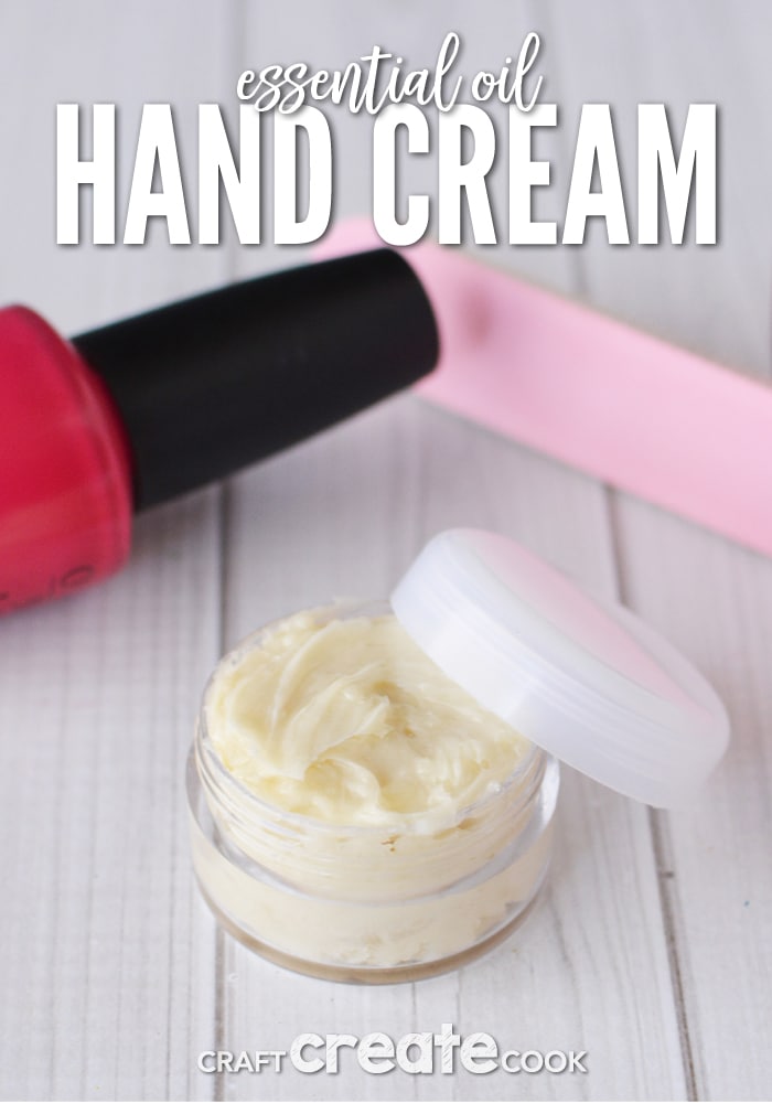 With cold weather coming, this essential oil hand cream will keep your skin hydrated.