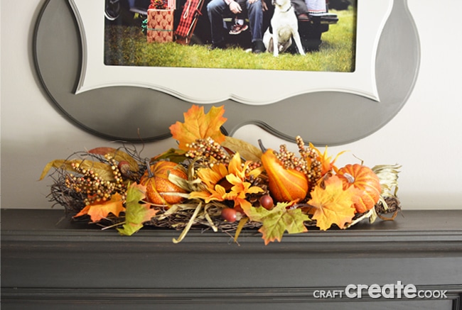 Add this gorgeous and trendy fall mantel decor to your home for the holidays!