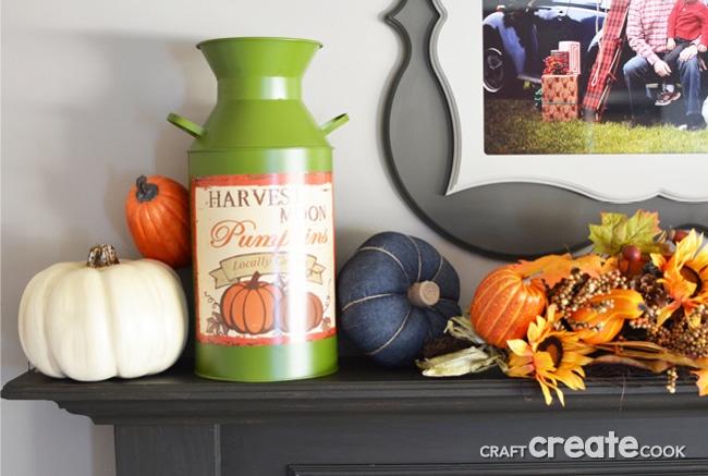 Add this gorgeous and trendy fall mantel decor to your home for the holidays!