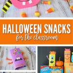 Grab the kids and make these easy monster themed Halloween snacks for the classroom!