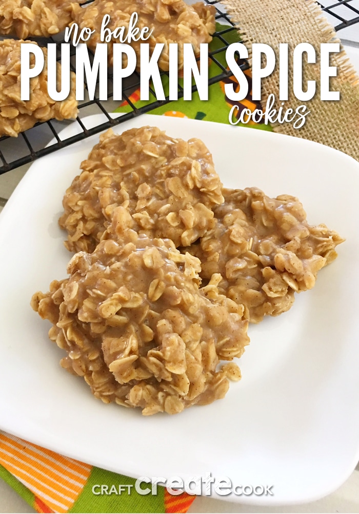 Get a fast pumpkin fix with these amazing Pumpkin Spice No Bake Cookies!