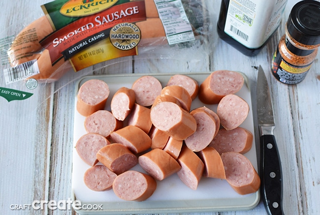 My sausage and broccoli sheet pan dinner can be on the table in less than 30 minutes!