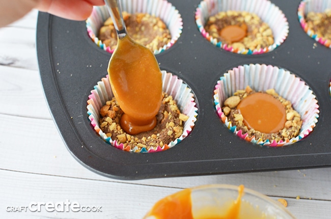 Caramel chocolate peanut butter no bake cookies are perfect for your next holiday cookie exchange.