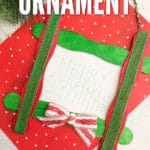 Our Craft Stick Christmas Ornament is easy to make and looks great on the Christmas tree or on top of gifts.
