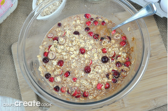 Baked Cranberry Oatmeal is the perfect holiday or weekend breakfast!