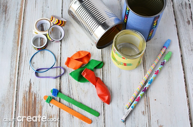 This easy-to-make American Girl Drum Set is perfect for Logan!