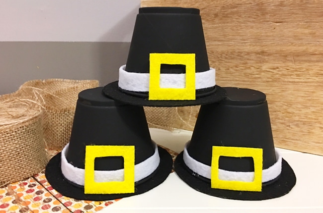 Our Thanksgiving Pilgrim Hat Kids Craft is easy to make and only takes a few materials.