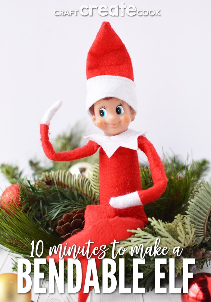 This 10 minute tutorial on how to make a bendable elf on the shelf is a life changer!