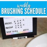 Keep kids on track with a weekly brushing schedule for healthy teeth.