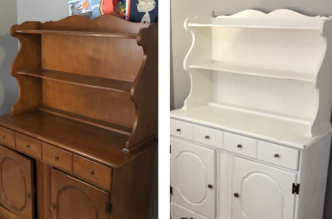 Our Chalk Paint Hutch Makeover will make you want to start painting!