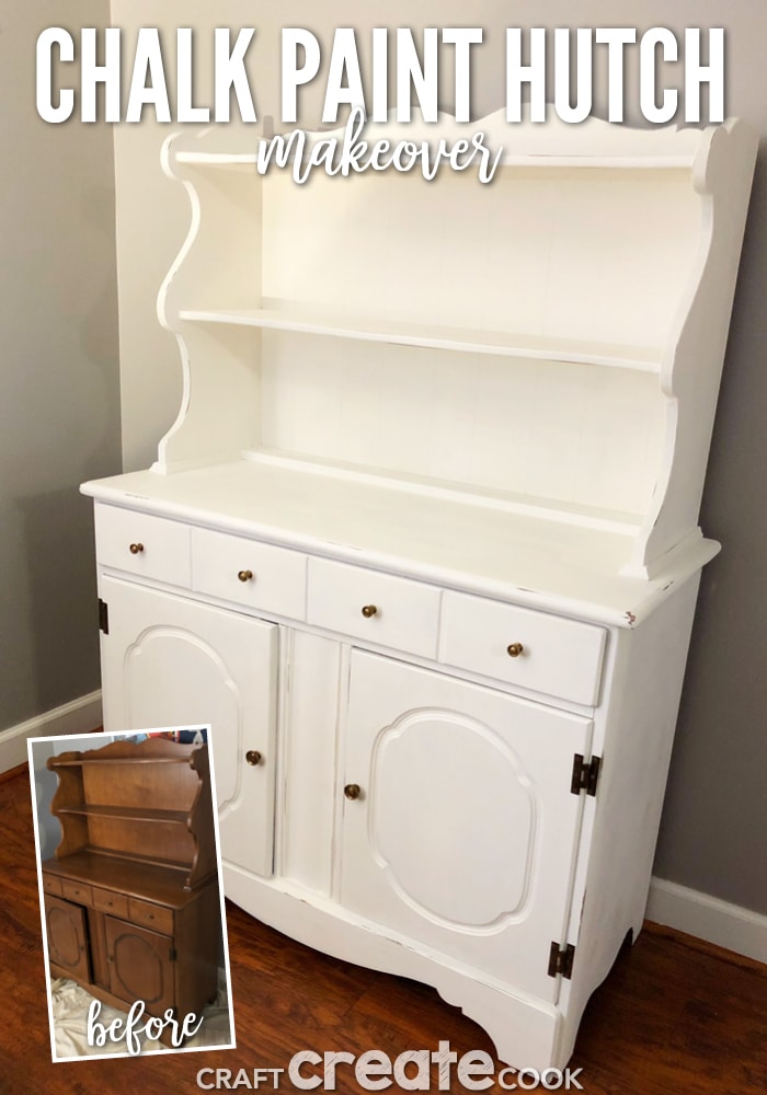 Our Chalk Paint Hutch Makeover will make you want to start painting! 