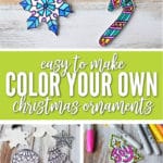 These color your own ornaments are a great Christmas project, or package them with some markers and give them as a gift!