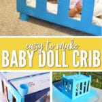 Reuse a box to create a DIY baby doll crib for hours of fun!