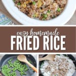 Homemade Fried Rice is easy to make make and perfect for using up leftovers!