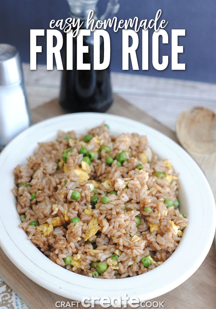 Homemade Fried Rice is easy to make make and perfect for using up leftovers!