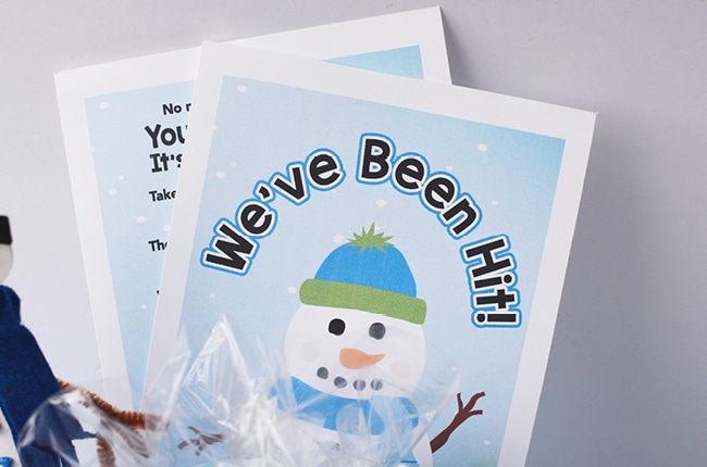 Printable snowball fight sign