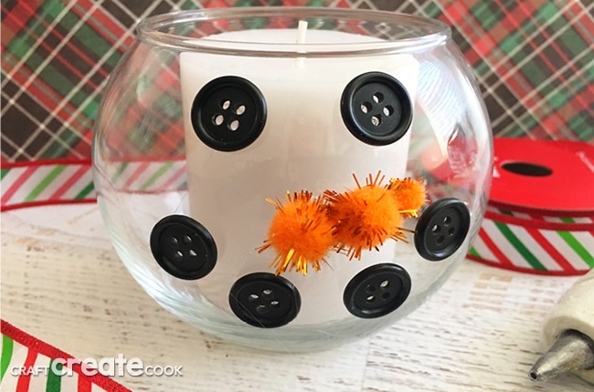This DIY Winter Snowman Candle Craft will not only look festive, it will have your house smelly great in no time.