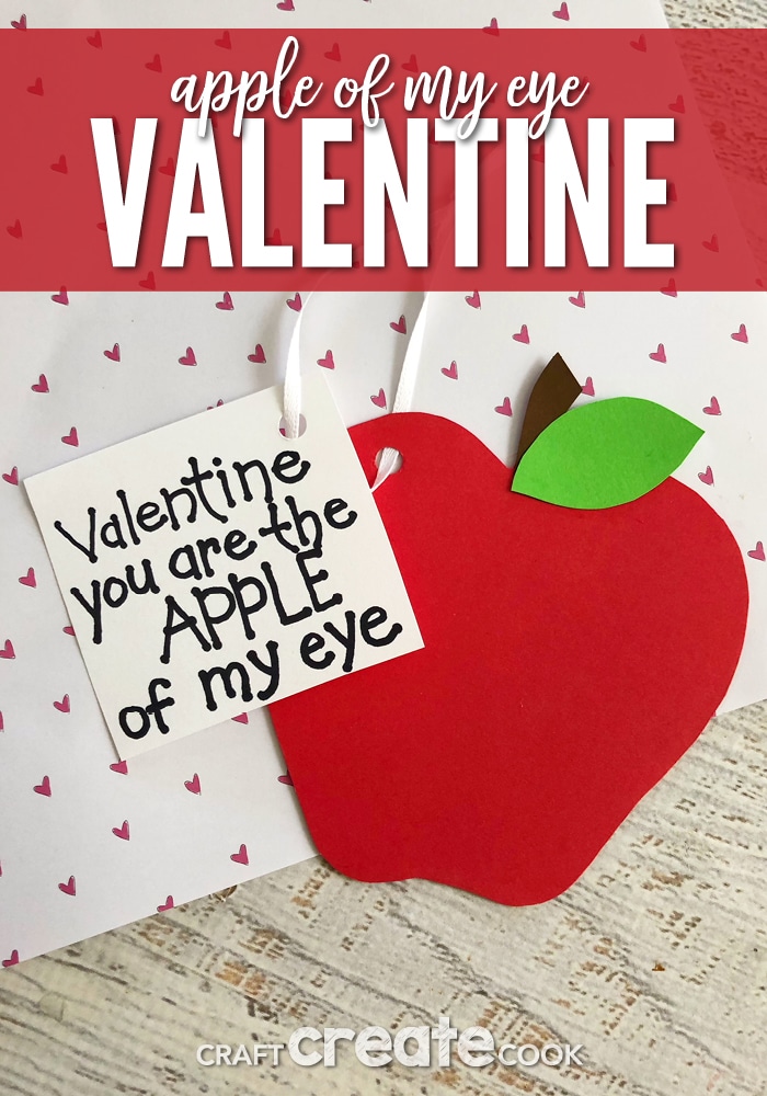 This Apple of My Eye Valentine is much more than easy, it is are fun and adorable, too.