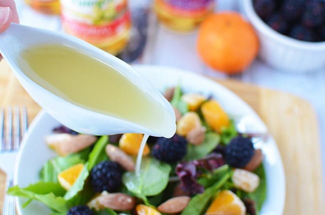 This honey ginger vinaigrette is a healthy substitution to using traditional salad dressing.