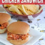 Instant Pot Pulled Chicken Sliders are perfect for game day!