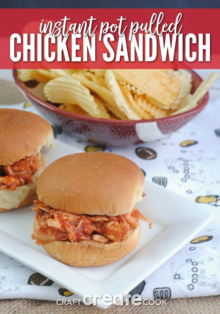 Instant Pot Pulled Chicken Sliders - Craft Create Cook