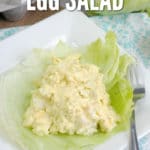 This low carb Keto friendly egg salad recipe is perfect for a light lunch or a quick snack.