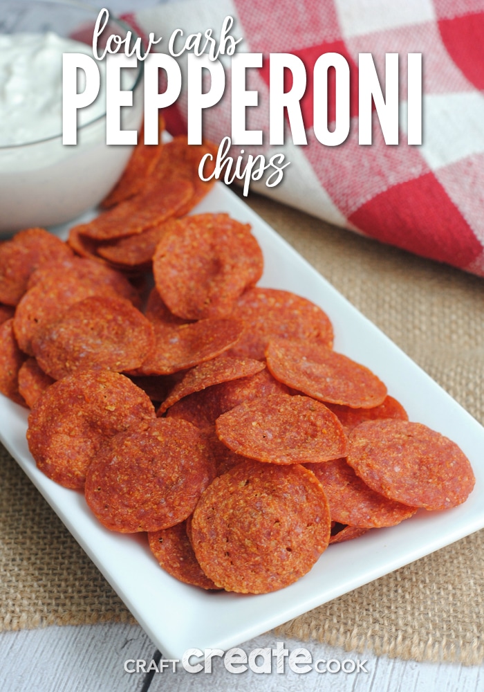 Low Carb Pepperoni Chips are Keto friendly, yummy and quick to make!