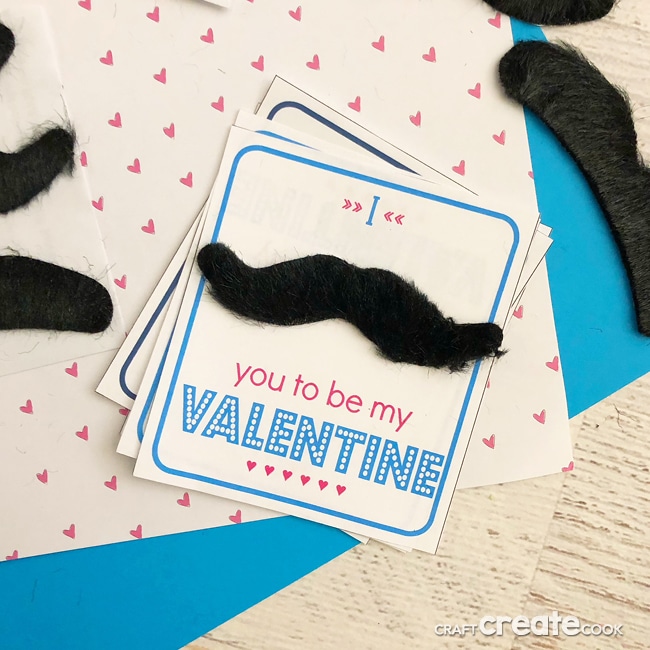 If you Mustache I love Valentine's Day and our Mustache Valentine Cards with a Free Printable.