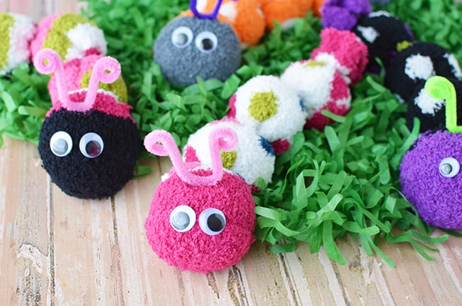 Sock Caterpillars are easy to make, require no sewing and make great items to sell!