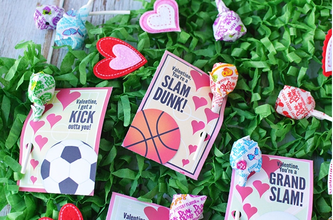 Kids will love these sports valentine cards for their classmates!