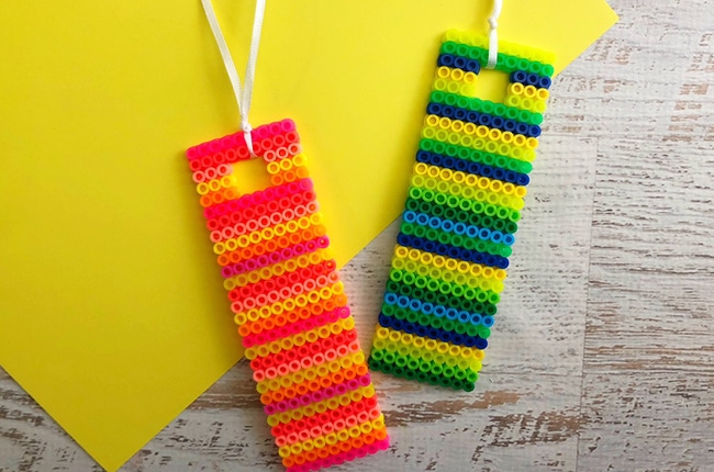 These Perler Bead Bookmarks are completely customizable and ready for your latest book.